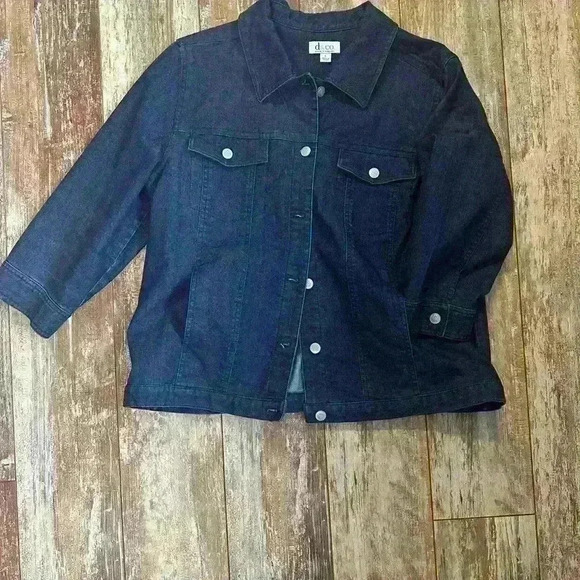 Denim and Co ladies jacket with 3/4 sleeve, size L - Picture 1 of 5